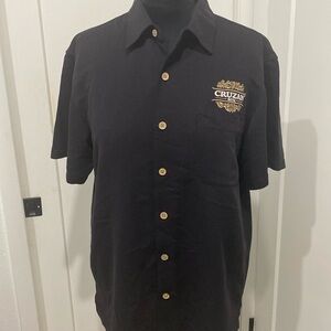 Devon & Jones BLACK BEAUTY BARTENDER  / RUM Button Down Textured SHIRT |Size L